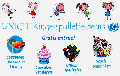 Op 11 juli 2015 is er een Kinderspulletjesbeurs van Unicef in de Ste Maerteschool in Princenhage, Breda