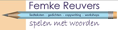 Sinds kort is tekstschrijfster Femke Reuvers uit Princenhage niet alleen actief in het schrijven van liedteksten en gedichten, ook draagt zij nu het plezier in het schrijven over via workshops. Met haar nieuwe bedrijf Spelen met woorden wil ze het enthousiasme overbrengen voor het creatief uiten via taal en laten merken dat schrijven helemaal niet zo moeilijk hoeft te zijn. Door te leren gebruik te maken van de gereedschappen zoals rijm en metrum, kan er een juweel van een tekst ontstaan. In de workshop ga je zelf aan de slag met het maken van een liedtekst of gedicht, om vervolgens kritisch te kijken naar jouw product en dat van de anderen. Leuk en leerzaam!