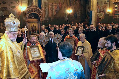 In de parochiekerk van Prinsenbeek werd een Byzantijnse dienst gehouden