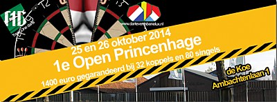 Op 25 en 26 oktober organiseert Dart Events Benelux van Richard Wirken i.s.m. Gemeenschapshuis de Koe voor de eerste keer het OPEN PRINCENHAGE DARTTOERNOOI.