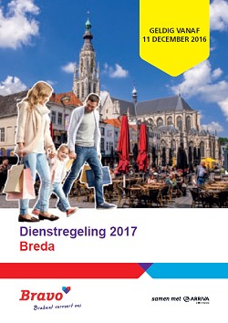 De dienstregeling van de bus van Arriva in Breda, het busboekje, geeft de tijden overzichtelijk weer. 