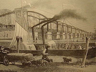 De moerdijkbrug in vroeger jaren.