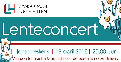 Van pop tot mantra en highlights uit de opera Le nozze di Figaro. Leerlingen van zangcoach Lucie Hillen zingen solo, duetten en in ensembles. Met verrassende instrumentale begeleiding en achter de piano Kelvin Grout en ze spelen musiek van o.a. Mozart, Händel, Gastoldi, Monteverdi en John Lennon.